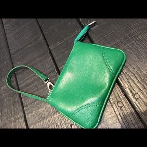 Pelosi green wristlet